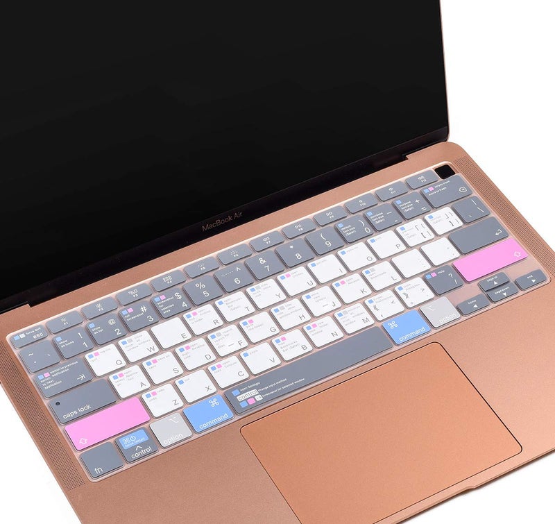 CaseBuy MacBook Air M1 Keyboard Cover Shortcuts for MacBook Air 13 inch 2021 2020 Model A2179 A2337 M1 with MAC OS Shortcut Hot Keys(Not Fit 2022-2025 Air M2 M3 M4 A2681 A3113 A3240) - Image 1